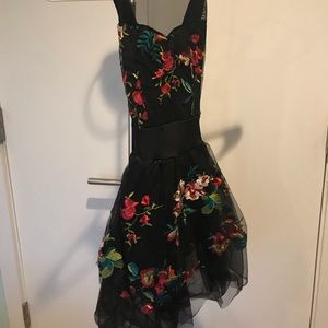 Black floral contemporary costume.